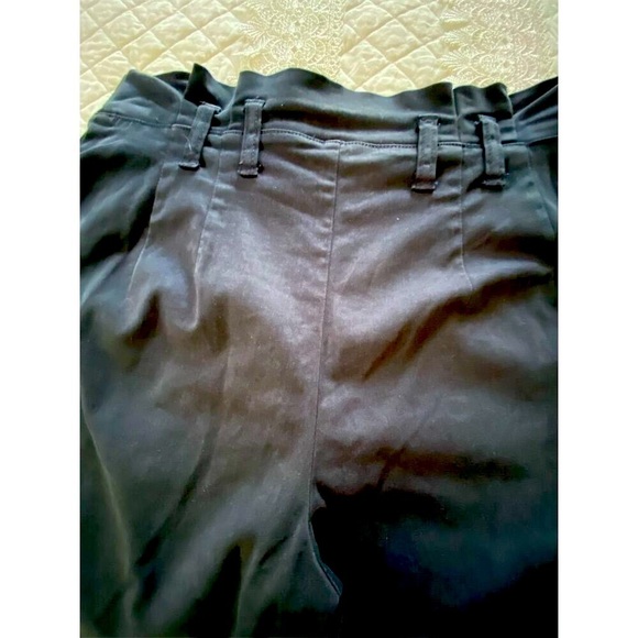 Cremieux Wide-Leg Navy Cropped Pants Paper bag waist Size 4 Casual - Picture 12 of 12